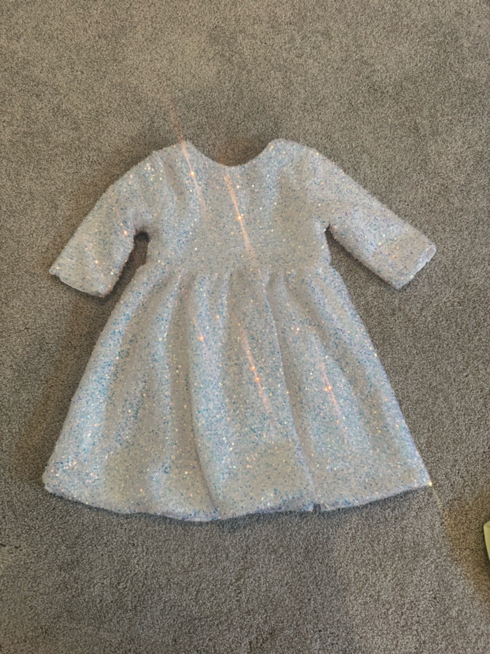 Mila & Rose Sparkling Sequin Party Dress - white